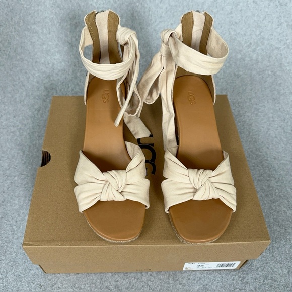 UGG Womens Yarrow Espadrille Wedge Sandal US Zip Back